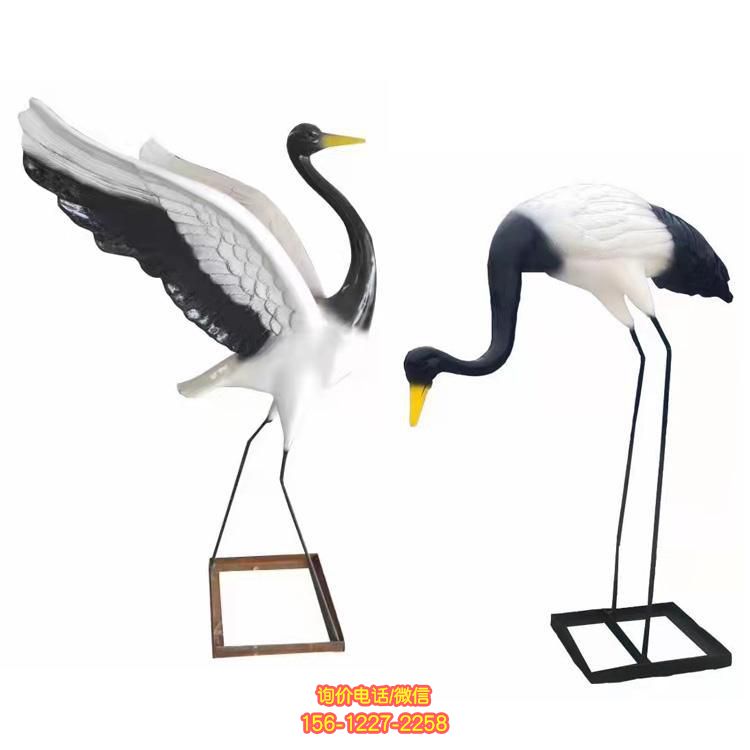 仿真動物仙鶴雕塑，為園林增添靈動之美