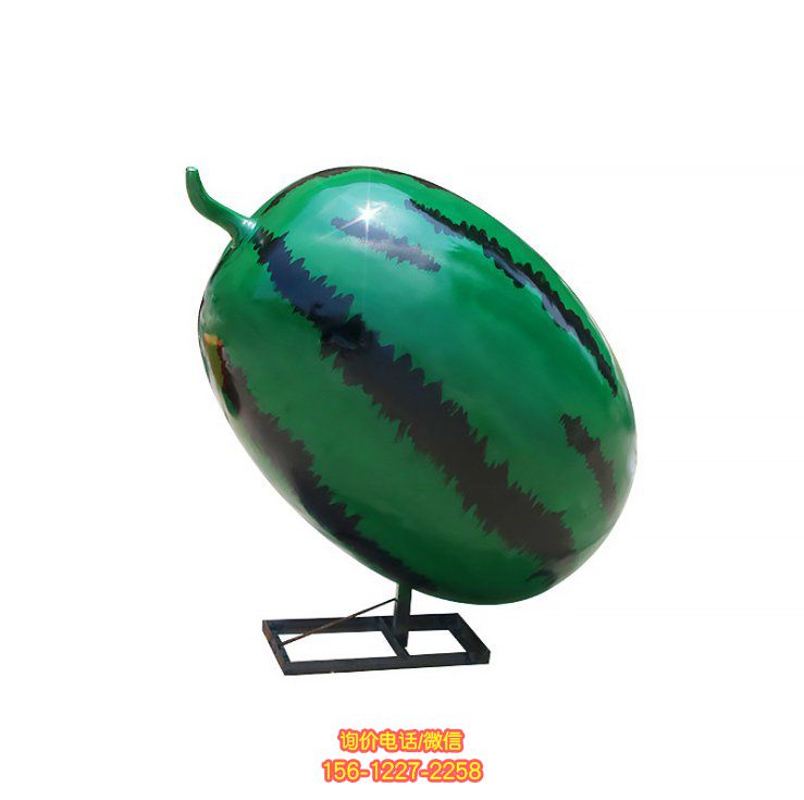 玻璃鋼仿真西瓜雕塑，點綴園林景觀