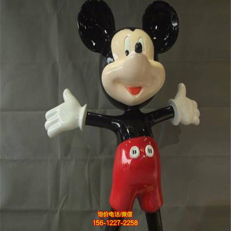 幼兒園裝飾必備：可愛(ài)的玻璃鋼卡通老鼠雕塑