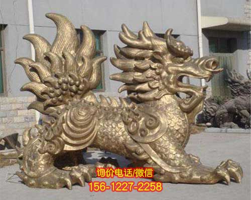 精美麒麟雕塑,不銹鋼噴漆烤漆打造 精美麒麟雕塑,不銹鋼噴漆烤漆打造