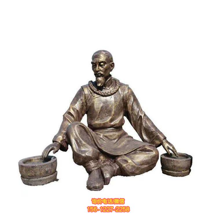 玻璃鋼人物景觀雕塑，靜謐而精致