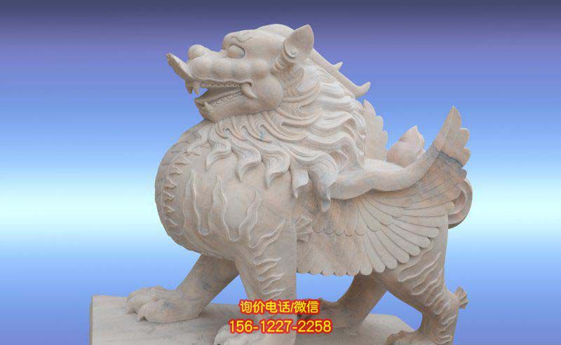 貔貅雕塑-漢白玉石雕庭院別墅貔貅雕塑 貔貅雕塑-漢白玉石雕庭院別墅貔貅雕塑