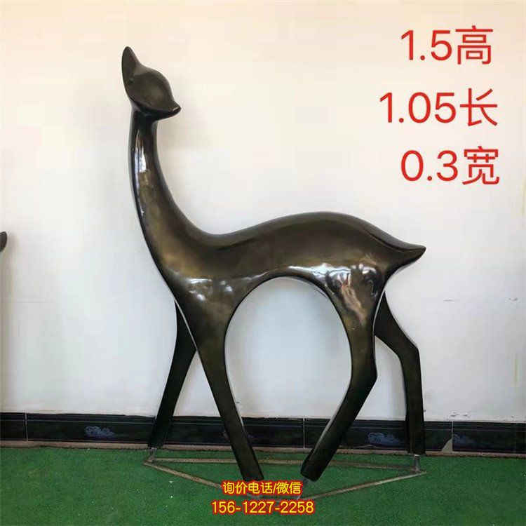 室內園林 銅雕抽象小鹿雕塑