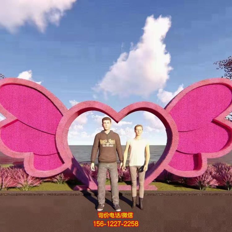 景區(qū)室外綠植景觀雕塑 愛(ài)情美陳道具愛(ài)情主題雕塑