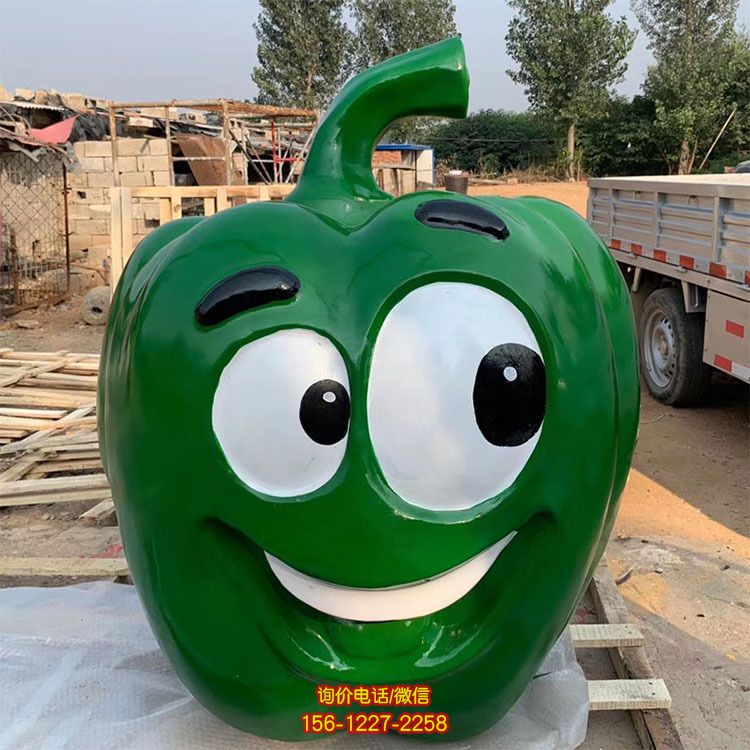 卡通青椒辣椒玻璃鋼雕塑 卡通蔬菜坐凳游樂園景觀創意坐凳