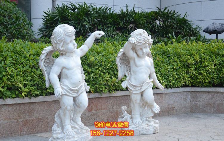 小區(qū)廣場擺放玻璃鋼小天使西方人物雕塑 小區(qū)廣場擺放玻璃鋼小天使西方人物雕塑