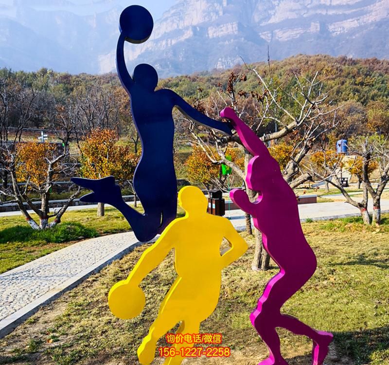 公園擺放剪影不銹鋼打籃球運(yùn)動人物雕塑 公園擺放剪影不銹鋼打籃球運(yùn)動人物雕塑