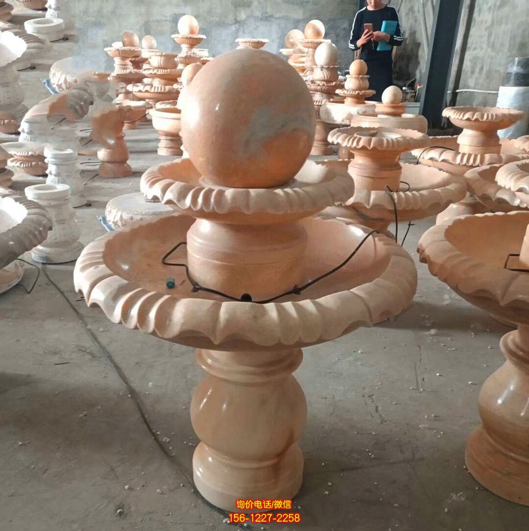 飯店室內(nèi)風(fēng)水球晚霞紅石雕 飯店室內(nèi)風(fēng)水球晚霞紅石雕