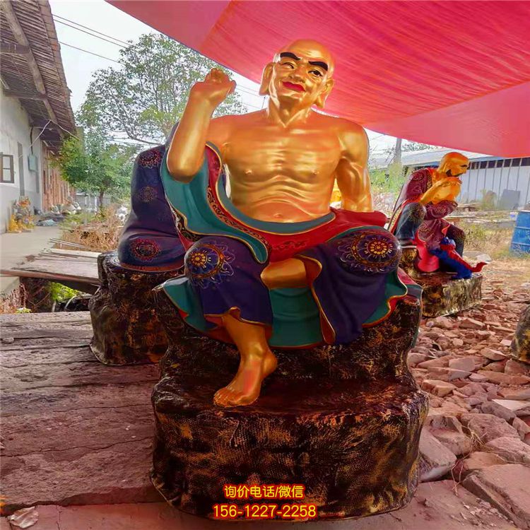 玻璃鋼彩繪景區(qū)寺廟大型十八羅漢雕塑 玻璃鋼彩繪景區(qū)寺廟大型十八羅漢雕塑