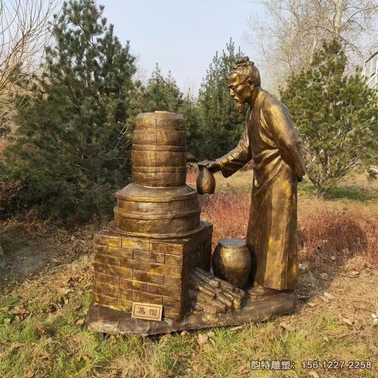 玻璃鋼釀酒人物雕塑 玻璃鋼釀酒人物雕塑