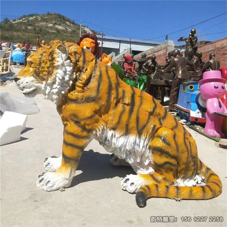 老虎雕塑 玻璃鋼仿真老虎雕塑 老虎雕塑 玻璃鋼仿真老虎雕塑