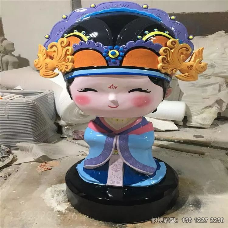 玻璃鋼戲曲人物雕塑 卡通唱戲雕塑 玻璃鋼戲曲人物雕塑 卡通唱戲雕塑