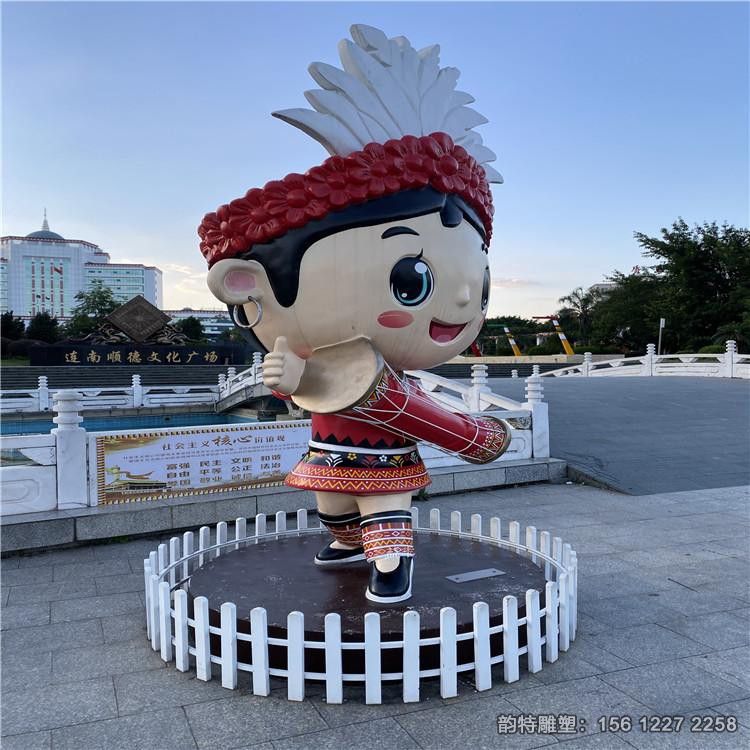 少數民族人物塑像 玻璃鋼卡通雕塑 少數民族人物塑像 玻璃鋼卡通雕塑