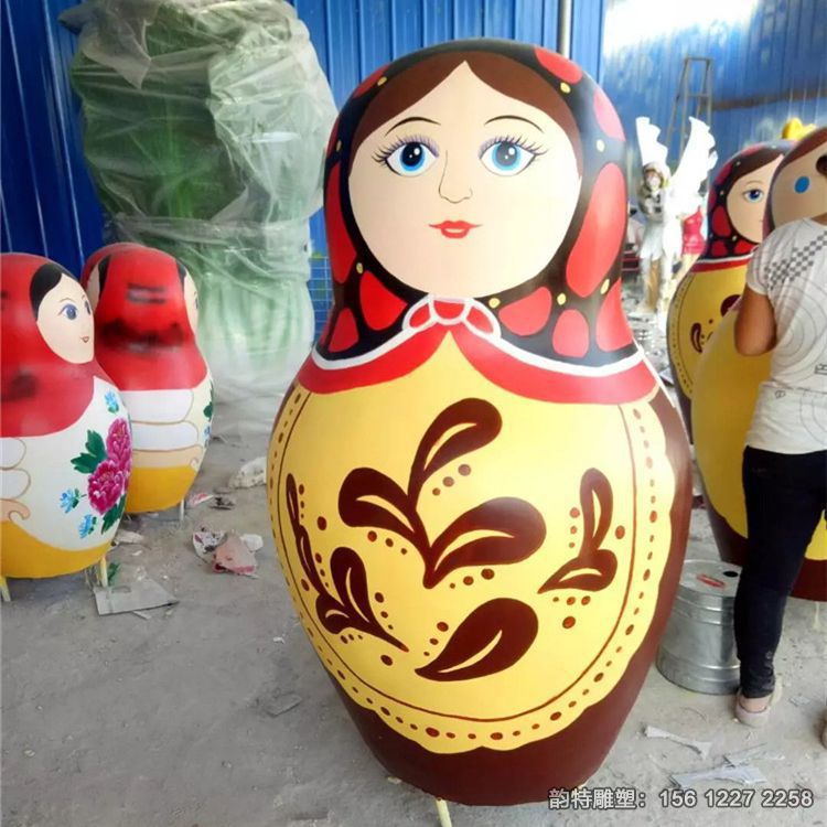 套娃雕塑 玻璃鋼彩繪娃娃雕塑 套娃雕塑 玻璃鋼彩繪娃娃雕塑