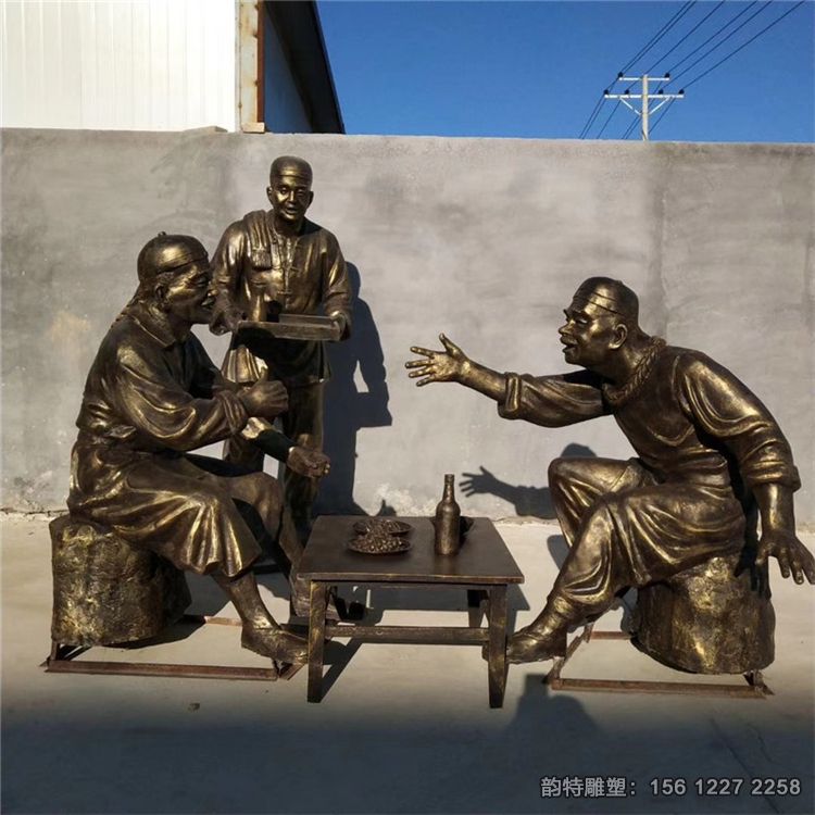 吃飯人物雕塑04