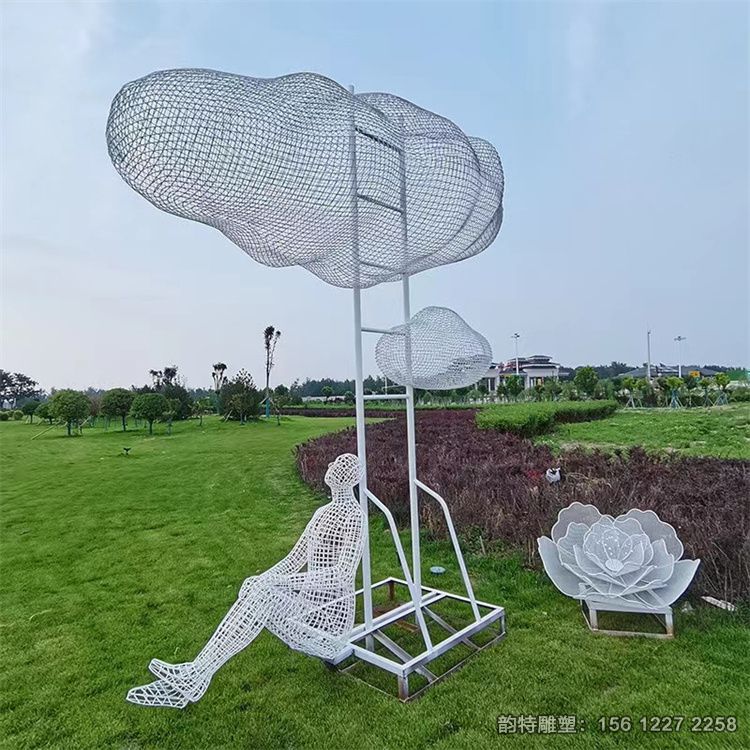 不銹鋼發光云朵雕塑,云朵鐵絲雕塑大全 不銹鋼發光云朵雕塑,云朵鐵絲雕塑大全