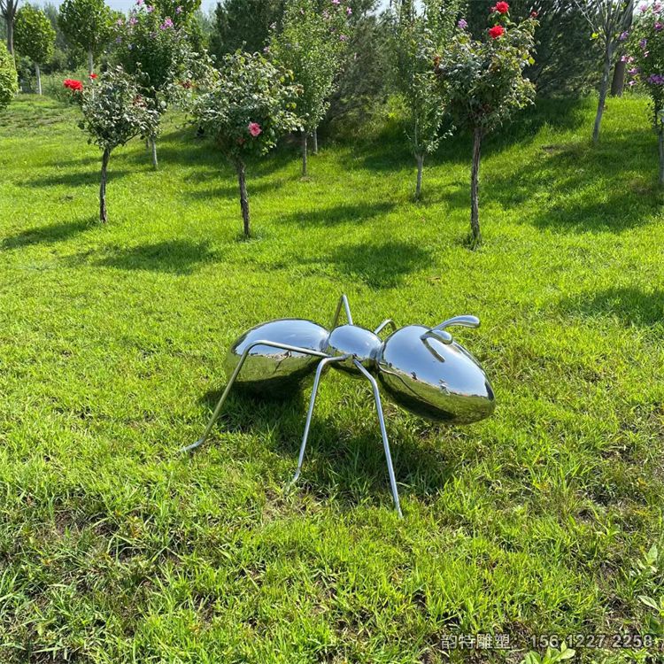 不銹鋼鏡面螞蟻雕塑,抽象小動物主題雕塑廠家 不銹鋼鏡面螞蟻雕塑,抽象小動物主題雕塑廠家