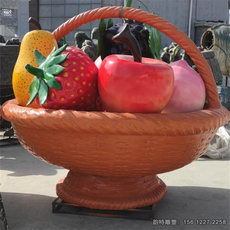 大型水果籃子雕塑,仿真水果雕塑制作廠家 大型水果籃子雕塑,仿真水果雕塑制作廠家