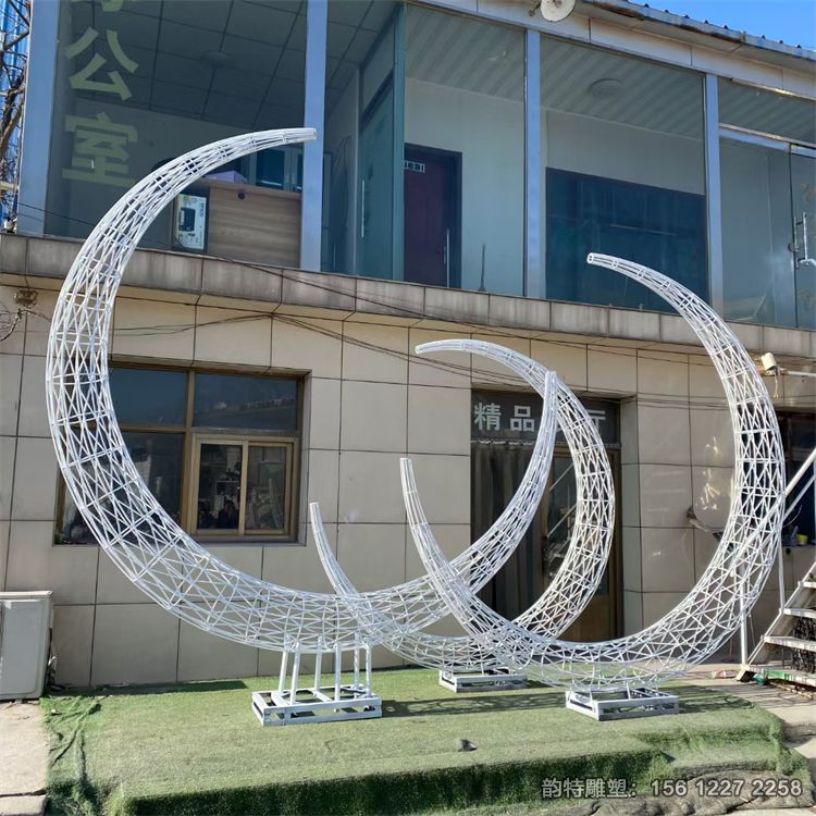 不銹鋼月亮圓環雕塑331 不銹鋼月亮圓環雕塑331