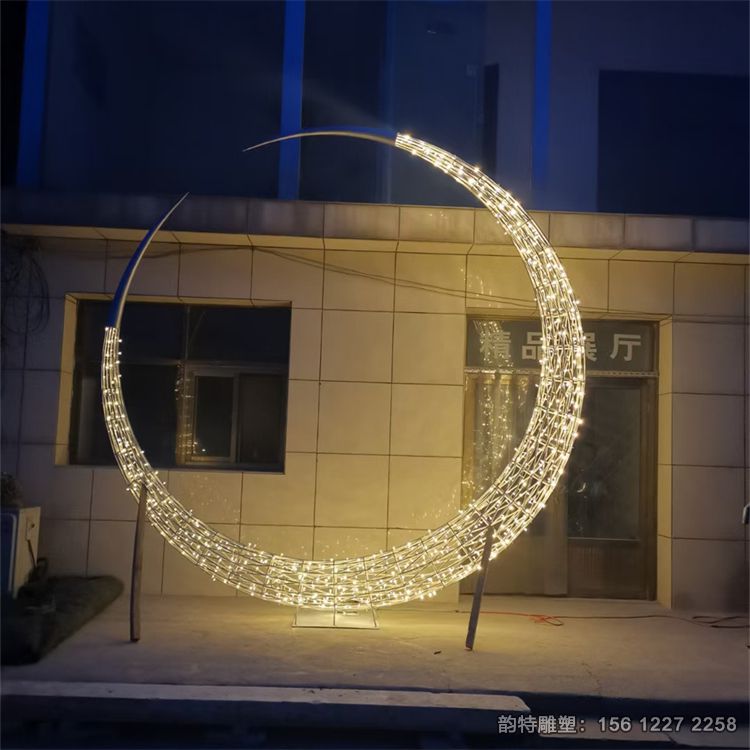 不銹鋼月亮圓環雕塑329 不銹鋼月亮圓環雕塑329