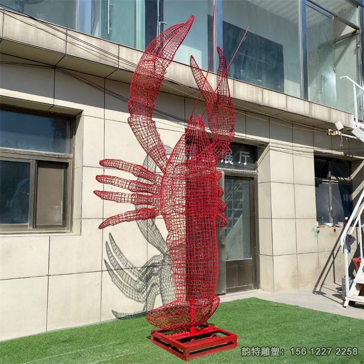 不銹鋼鏤空龍蝦雕塑加工廠,定做不銹鋼發光龍蝦雕塑 不銹鋼鏤空龍蝦雕塑加工廠,定做不銹鋼發光龍蝦雕塑