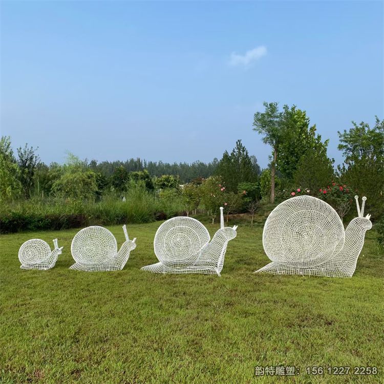不銹鋼鏤空蝸牛雕塑,鐵絲編織動物雕塑 不銹鋼鏤空蝸牛雕塑,鐵絲編織動物雕塑