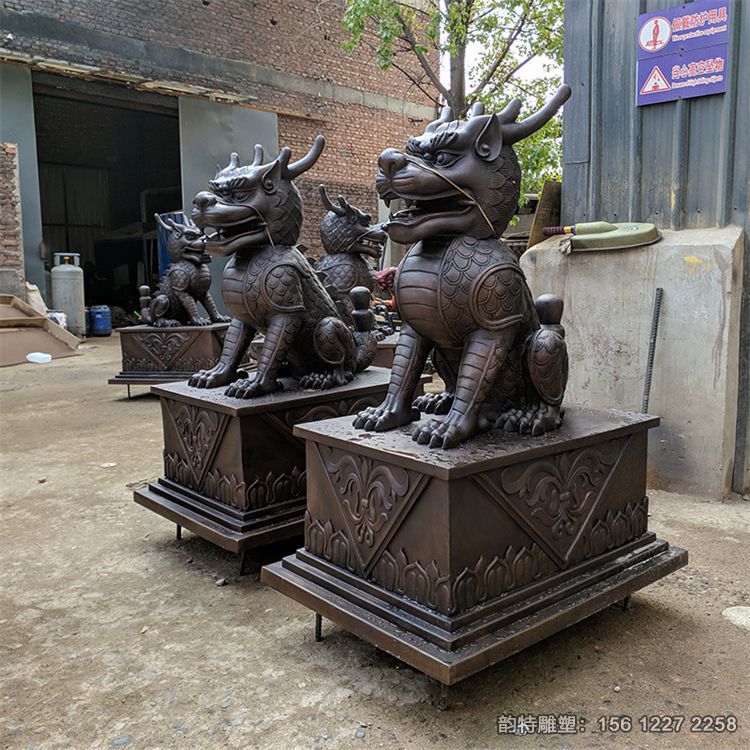 銅雕麒麟雕塑,大型麒麟雕塑制作廠家 銅雕麒麟雕塑,大型麒麟雕塑制作廠家