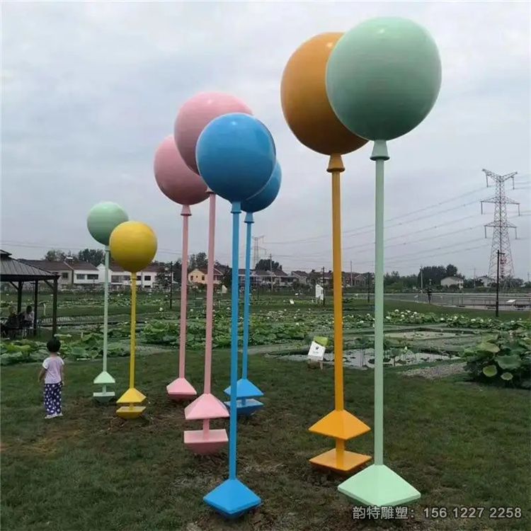 不銹鋼彩色氣球雕塑，城市商場氣球雕塑