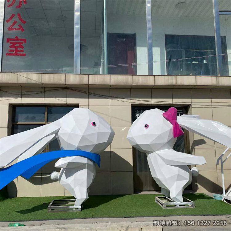 不銹鋼兔子雕塑109 不銹鋼兔子雕塑109