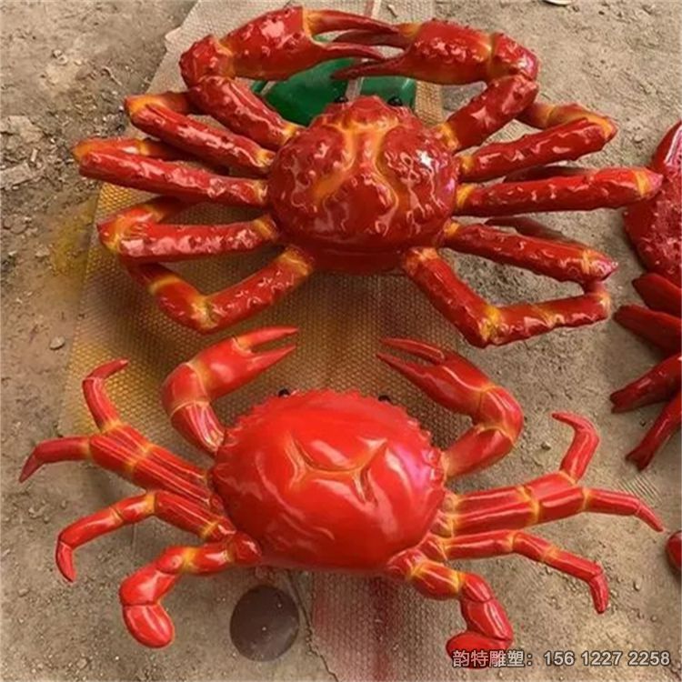 玻璃鋼螃蟹雕塑加工廠家,定做海洋小動物雕塑 玻璃鋼螃蟹雕塑加工廠家,定做海洋小動物雕塑