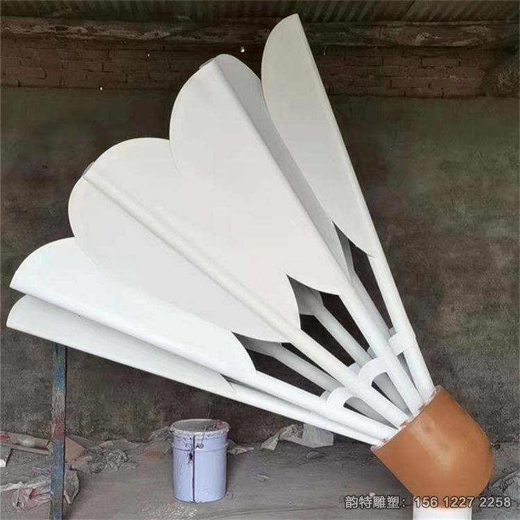 大型白色羽毛球雕塑,不銹鋼羽毛球雕塑 大型白色羽毛球雕塑,不銹鋼羽毛球雕塑