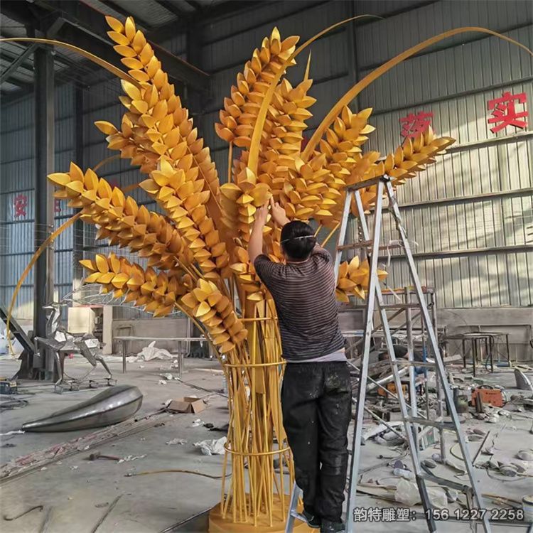 抽象不銹鋼麥穗雕塑,農產品雕塑圖片大全 抽象不銹鋼麥穗雕塑,農產品雕塑圖片大全