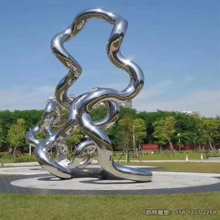 廣場(chǎng)不銹鋼鏡面飄帶雕塑,扭曲飄帶絲帶雕塑造型 廣場(chǎng)不銹鋼鏡面飄帶雕塑,扭曲飄帶絲帶雕塑造型