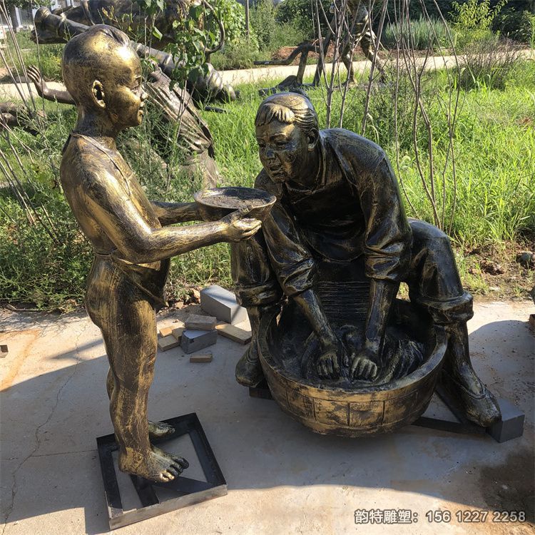 玻璃鋼洗衣服人物雕塑,農村民俗人物雕塑定制 玻璃鋼洗衣服人物雕塑,農村民俗人物雕塑定制