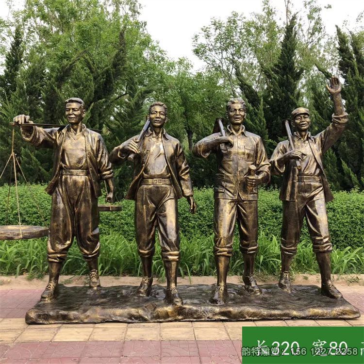 玻璃鋼知青男女雕塑圖,知青勞作場景雕塑案例參考 玻璃鋼知青男女雕塑圖,知青勞作場景雕塑案例參考