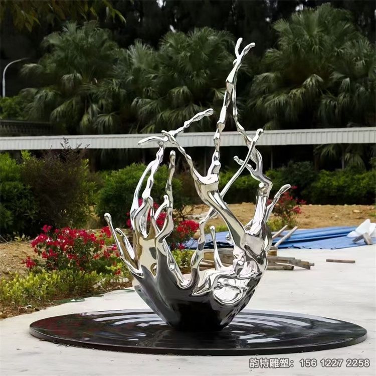 鏡面浪花雕塑 不銹鋼水景海浪圖片 鏡面浪花雕塑 不銹鋼水景海浪圖片