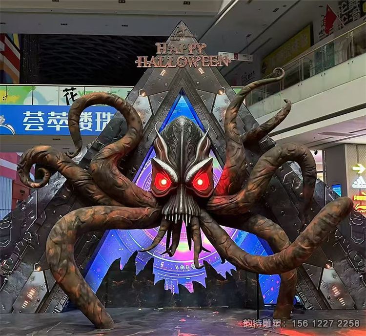 商場大型玻璃鋼章魚雕塑 海洋生物八爪魚圖片 商場大型玻璃鋼章魚雕塑 海洋生物八爪魚圖片